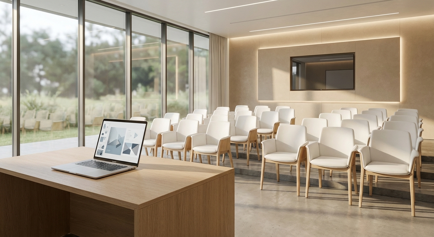 プロフェッショナルな研修環境 - モダンな学習スペース